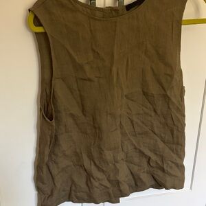 Jenni Kayne Brown Linen Tank Top